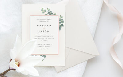 Wedding Invitation Eucalyptus Spray